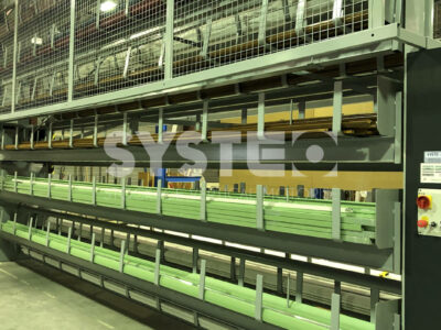 Carrusel vertical rotativo automatizado para almacenamiento de perfiles de aluminio